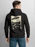 Hoodie Backprint Herren UFO Waschbärr Alien Print Rückenaufdruck Kapuzen-Pullover Männer Fashion Streetstyle Neverless®preview
