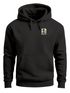 Hoodie Backprint Herren UFO Waschbärr Alien Print Rückenaufdruck Kapuzen-Pullover Männer Fashion Streetstyle Neverless®preview