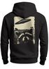 Hoodie Backprint Herren UFO Waschbärr Alien Print Rückenaufdruck Kapuzen-Pullover Männer Fashion Streetstyle Neverless®preview
