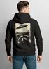 Hoodie Backprint Herren UFO Waschbärr Alien Print Rückenaufdruck Kapuzen-Pullover Männer Fashion Streetstyle Neverless®preview