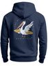 Hoodie Backprint Pelikan Print Surfer Surfboard Rückenaufdruck Kapuzen-Pullover Männer Fashion Streetstyle Neverless®preview