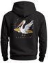 Hoodie Backprint Pelikan Print Surfer Surfboard Rückenaufdruck Kapuzen-Pullover Männer Fashion Streetstyle Neverless®preview