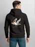 Hoodie Backprint Pelikan Print Surfer Surfboard Rückenaufdruck Kapuzen-Pullover Männer Fashion Streetstyle Neverless®preview