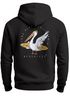 Hoodie Backprint Pelikan Print Surfer Surfboard Rückenaufdruck Kapuzen-Pullover Männer Fashion Streetstyle Neverless®preview