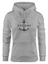 Hoodie Damen Anker Motiv maritim Schriftzug Oceans Kapuzen-Pullover Neverless®preview