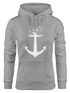 Hoodie Damen Anker Vögel Anchor Birds Sweatshirt Kapuzenpullover Moonworks®preview