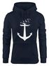 Hoodie Damen Anker Vögel Anchor Birds Sweatshirt Kapuzenpullover Moonworks®preview