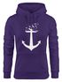 Hoodie Damen Anker Vögel Anchor Birds Sweatshirt Kapuzenpullover Moonworks®preview