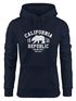 Hoodie Damen California Republic Aufdruck Print Kalifornien Golden State Grizzly Bär Bear Kapuzen-Pullover Neverless®preview