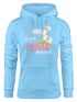 Hoodie Damen Einhorn auf Fahrad Mir reichts ich geh mein Einhorn streicheln Spruch Moonworks®preview