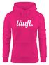 Hoodie Damen läuft Spruch Sweatshirt mit Kapuze Kapuzenpullover Hoody Moonworks®preview