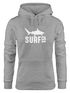 Hoodie Damen Surf Co Hai Shark Sweatshirt Kapuze Kapuzenpullover Moonworks®preview