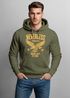 Hoodie Herren Adler Eagle Print Retro Aufdruck Vintage Design Kapuzen-Pullover Männer Fashion Streetstyle Neverless®preview