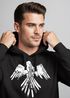 Hoodie Herren Adler Motiv Print Aufdruck Ethno Aztec Eagle Fashion Streetstyle Kapuzen-Pullover Männer Neverless®preview
