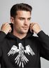 Hoodie Herren Adler Motiv Print Aufdruck Ethno Aztec Eagle Fashion Streetstyle Kapuzen-Pullover Männer Neverless®preview