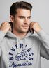 Hoodie Herren Adler Print Aufdruck Eagle Motiv Schrift Kapuzen-Pullover Männer Fashion Streetstyle Neverless®preview