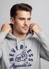 Hoodie Herren Adler Print Aufdruck Eagle Motiv Schrift Kapuzen-Pullover Männer Fashion Streetstyle Neverless®preview