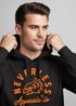 Hoodie Herren Adler Print Aufdruck Eagle Motiv Schrift Kapuzen-Pullover Männer Fashion Streetstyle Neverless®preview