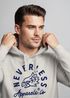 Hoodie Herren Adler Print Aufdruck Eagle Motiv Schrift Kapuzen-Pullover Männer Fashion Streetstyle Neverless®preview
