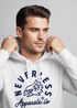 Hoodie Herren Adler Print Aufdruck Eagle Motiv Schrift Kapuzen-Pullover Männer Fashion Streetstyle Neverless®preview
