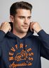 Hoodie Herren Adler Print Aufdruck Eagle Motiv Schrift Kapuzen-Pullover Männer Fashion Streetstyle Neverless®preview