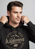 Hoodie Herren Adventure Logo Berge Mountain Bär Wilderness Schriftzug Fashion Streetstyle Kapuzen-Pullover Männer Neverless®preview