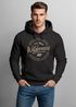Hoodie Herren Adventure Logo Berge Mountain Bär Wilderness Schriftzug Fashion Streetstyle Kapuzen-Pullover Männer Neverless®preview