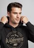 Hoodie Herren Adventure Logo Berge Mountain Bär Wilderness Schriftzug Fashion Streetstyle Kapuzen-Pullover Männer Neverless®preview
