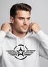 Hoodie Herren Airforce Symbol Stern Army Military Aufdruck Emblem Kapuzen-Pullover Männer Fashion Streetstyle Neverless®preview