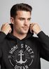Hoodie Herren Anker Logo maritim Home Sweet Ocean Schriftzug Fashion StreetstyleKapuzen-Pullover Männer Neverless®preview