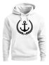 Hoodie Herren Anker Lorbeerkranz Aufdruck Print Kapuzen-Pullover Männer Fashion Streetstyle Neverless®preview