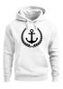 Hoodie Herren Anker Lorbeerkranz Aufdruck Print Kapuzen-Pullover Männer Fashion Streetstyle Neverless®preview