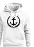 Hoodie Herren Anker Lorbeerkranz Aufdruck Print Kapuzen-Pullover Männer Fashion Streetstyle Neverless®preview