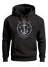 Hoodie Herren Anker Motiv maritim Schriftzug California Paradise lost Fashion Streetstyle Kapuzen-Pullover Männer Neverless®preview