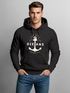 Hoodie Herren Anker Motiv maritim Schriftzug Oceans Kapuzen-Pullover Männer Neverless®preview
