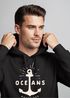 Hoodie Herren Anker Motiv maritim Schriftzug Oceans Kapuzen-Pullover Männer Neverless®preview