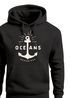 Hoodie Herren Anker Motiv maritim Schriftzug Oceans Kapuzen-Pullover Männer Neverless®preview