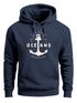 Hoodie Herren Anker Motiv maritim Schriftzug Oceans Kapuzen-Pullover Männer Neverless®preview