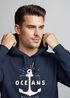 Hoodie Herren Anker Motiv maritim Schriftzug Oceans Kapuzen-Pullover Männer Neverless®preview