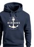 Hoodie Herren Anker Motiv maritim Schriftzug Oceans Kapuzen-Pullover Männer Neverless®preview