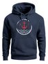 Hoodie Herren Anker Vintage Kapuzen-Pullover Männer Neverless®preview