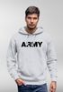 Hoodie Herren Army Aufdruck Print Kapuzen-Pullover Männer Neverless®preview