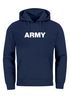 Hoodie Herren Army Aufdruck Print Kapuzen-Pullover Männer Neverless®preview