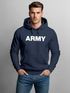 Hoodie Herren Army Aufdruck Print Kapuzen-Pullover Männer Neverless®preview