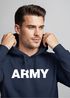 Hoodie Herren Army Aufdruck Print Kapuzen-Pullover Männer Neverless®preview