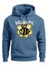 Hoodie Herren Aufdruck Bee Happy Biene Blume Graffiti Schriftzug Fashion Streetstyle Neverless®preview