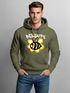 Hoodie Herren Aufdruck Bee Happy Biene Blume Graffiti Schriftzug Fashion Streetstyle Neverless®preview
