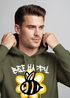 Hoodie Herren Aufdruck Bee Happy Biene Blume Graffiti Schriftzug Fashion Streetstyle Neverless®preview