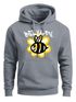 Hoodie Herren Aufdruck Bee Happy Biene Blume Graffiti Schriftzug Fashion Streetstyle Neverless®preview
