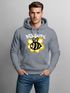 Hoodie Herren Aufdruck Bee Happy Biene Blume Graffiti Schriftzug Fashion Streetstyle Neverless®preview